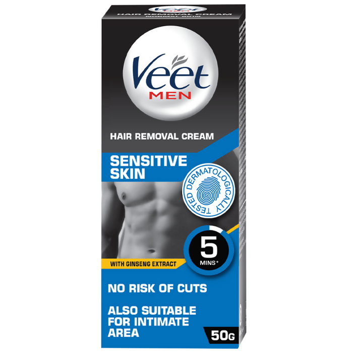 Veet Hair Removal Cream for Men - Sensitive Skin | Grocsy