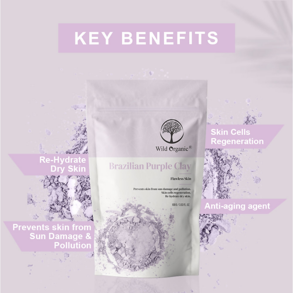 Wild Organic Brazilian Purple Flawless Skin Clay Powder | Grocsy