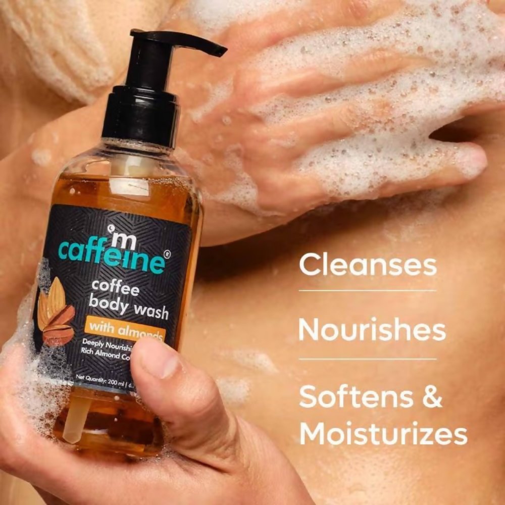 mCaffeine Coffee Body Wash with Almonds De-Tan & Deep Cleansing Shower Gel in Chocolatey Aroma | Grocsy