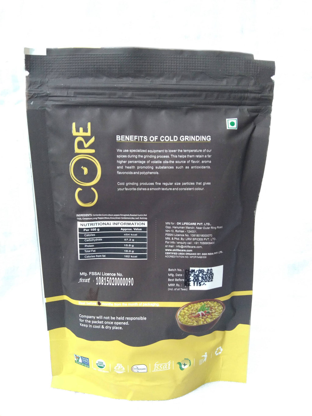 Ok Life Care Core Chana Masala | Grocsy