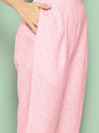 Ahalyaa Women's Traditional wear Kurta Set - Pink | Grocsy