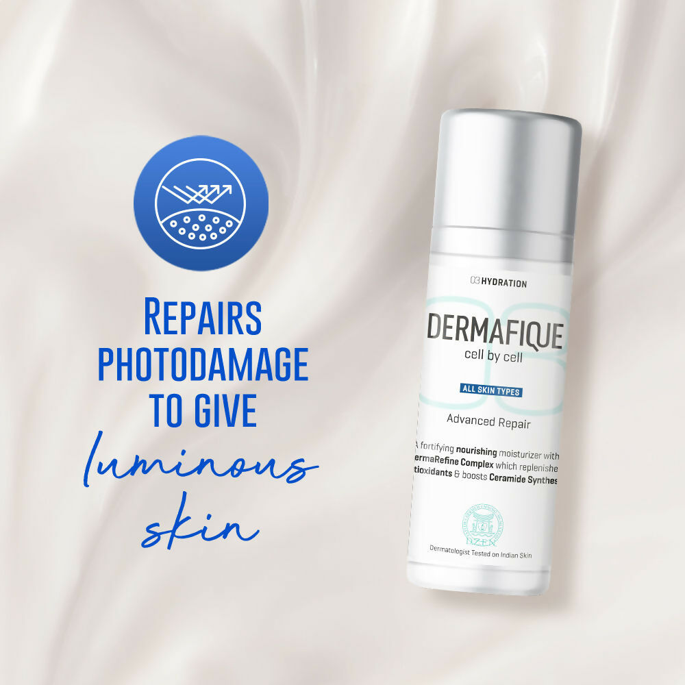 Dermafique Advanced Repair Night Cream With Niacinamide, Repairs Skin Damage | Grocsy