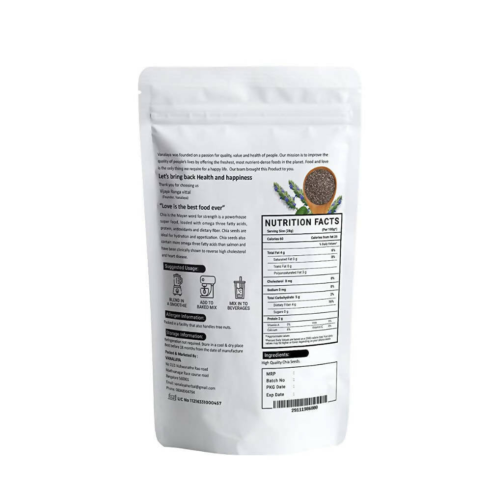 Vanalaya Organic Chia Seeds | Grocsy