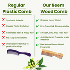 Alps Goodness 100% Natural Neem Comb | Grocsy