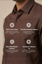 Earthline— Brown Cotton Shirt by Hilo Design | Grocsy