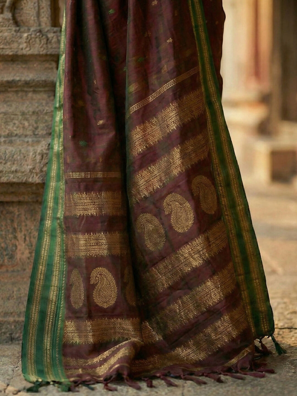 Shree Shyam Fashion Maroon Soft Silk Saree | Grocsy