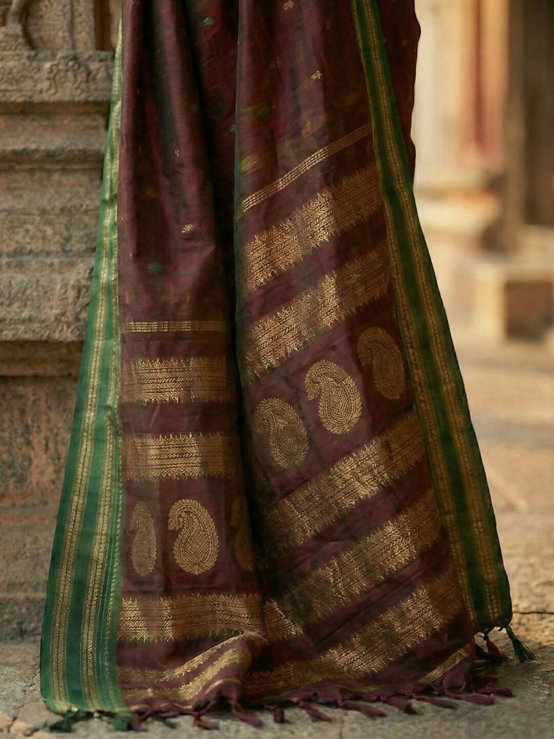 Shree Shyam Fashion Maroon Soft Silk Saree | Grocsy