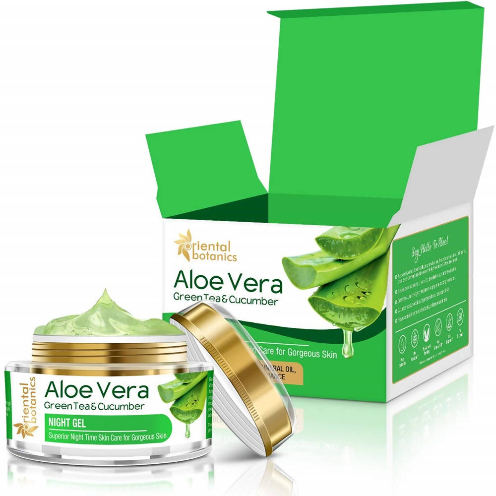Oriental Botanics Aloe vera Green Tea & Cucumber Night Gel | Grocsy