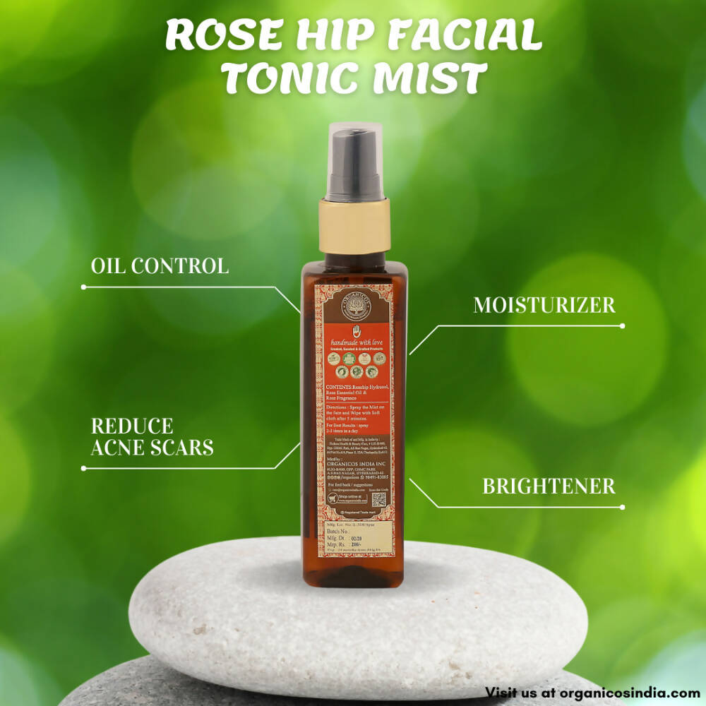 Organicos Rose Hip Facial Tonic Mist | Grocsy