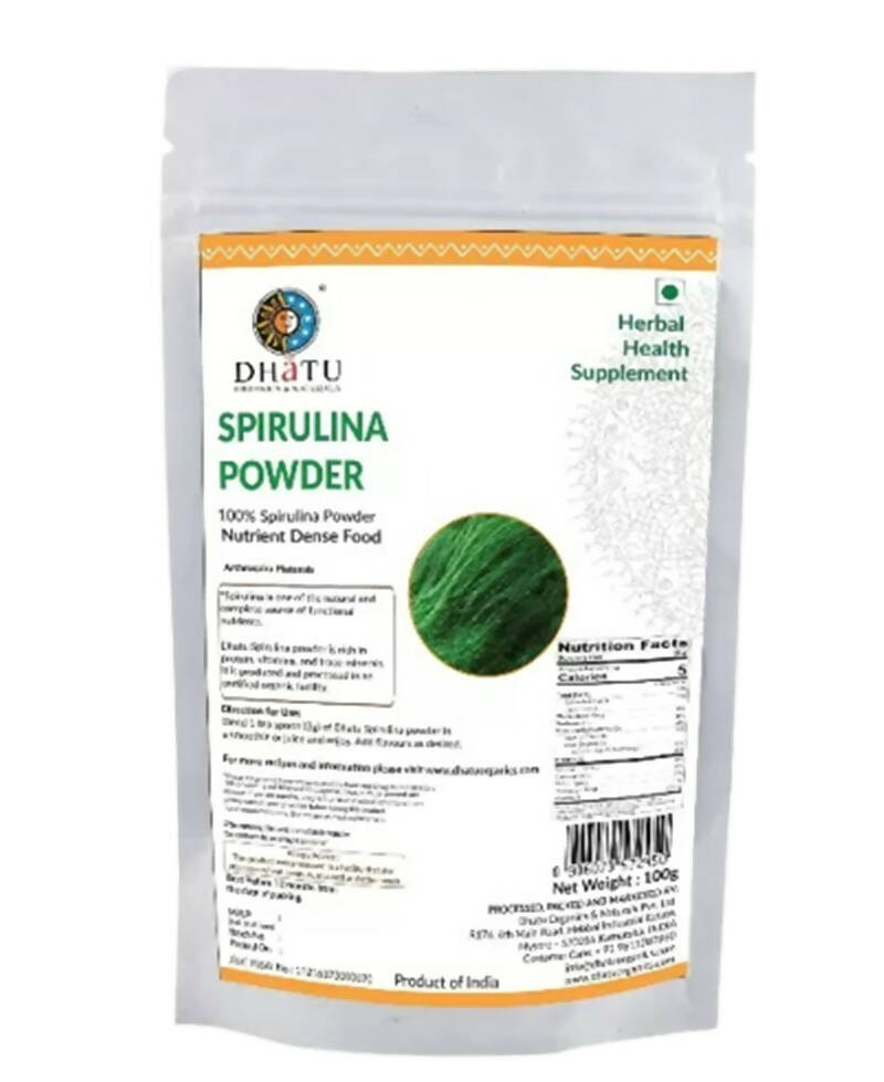 Dhatu Organics & Naturals Spirulina Powder | Grocsy