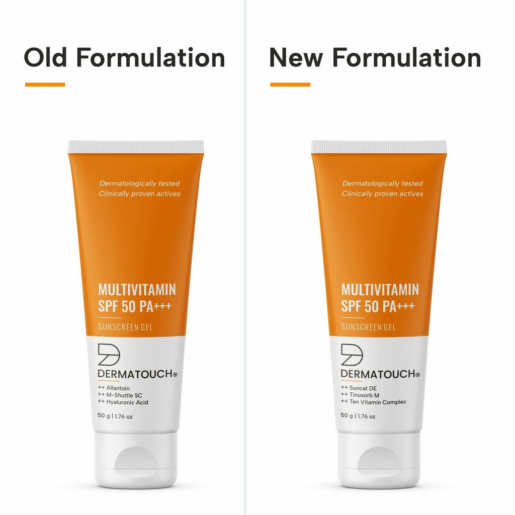 Dermatouch Multivitamin SPF 50 PA+++ Sunscreen Gel | Grocsy