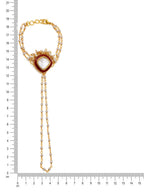 Ruby Raang Gold Red Meenakari Kundan Haath Phool | Grocsy