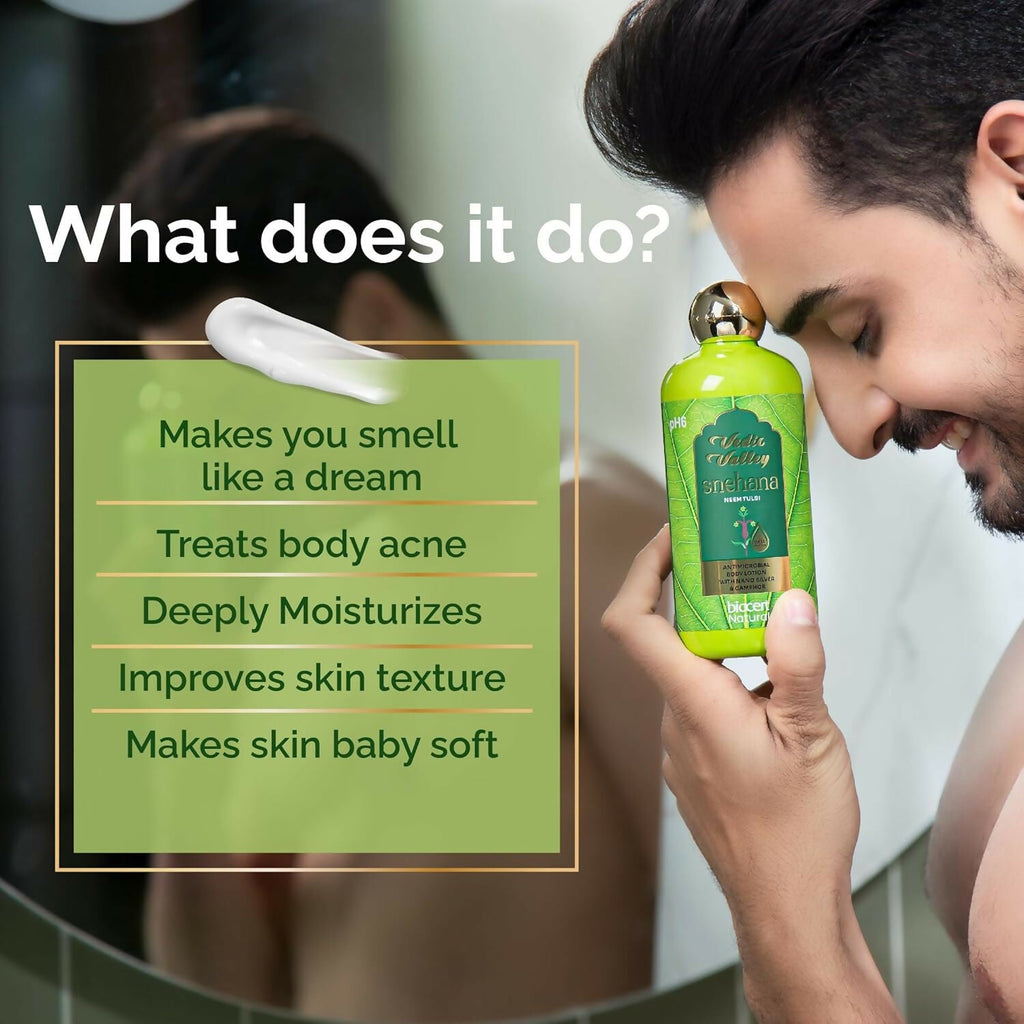 Vedic Valley Neem Tulsi Body Lotion for Women & Men | Grocsy