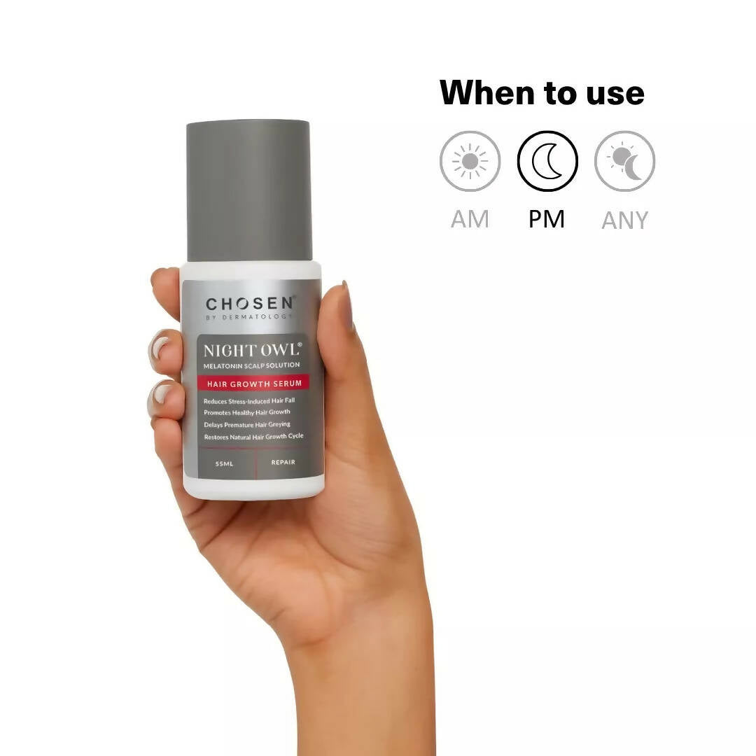 Chosen Night Owl Melatonin Scalp Lotion Hair Growth Serum | Grocsy
