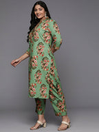 Ahalyaa Women's Traditional wear Kurta Set - Green | Grocsy
