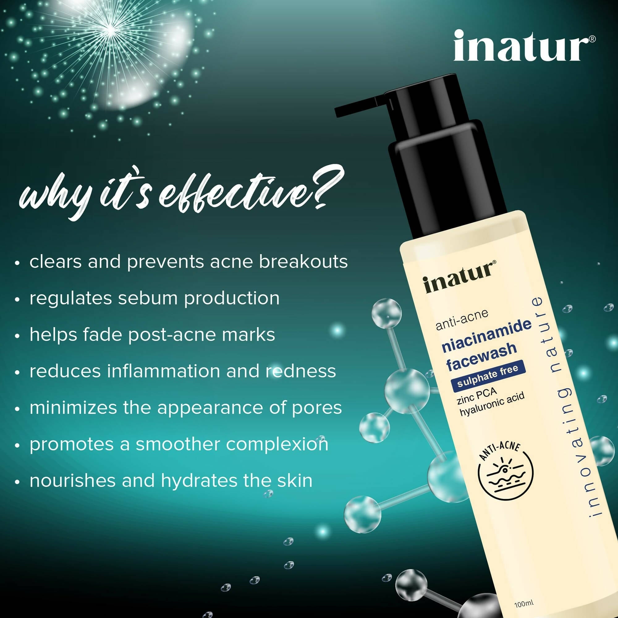 Inatur Niacinamide Face Wash | Grocsy