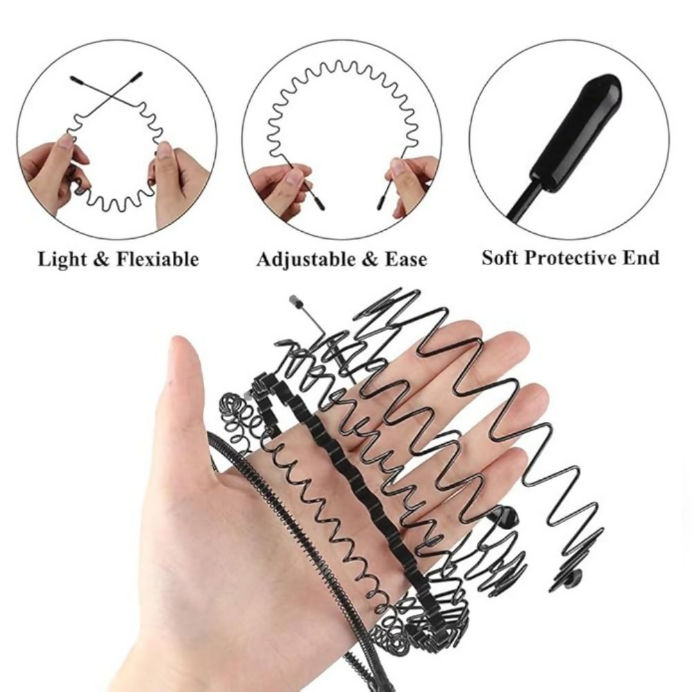 Bronson Professional Metal Hair Band Set - Black | Grocsy