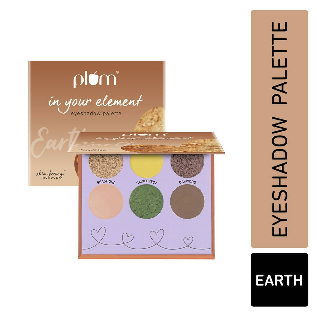 Plum In Your Element Eyeshadow Palette Easy to Blend 6-in-1 Palette 03 Earth | Grocsy