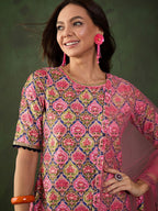 Sangria Printed Straight Kurta & Trouser With Dupatta | Grocsy