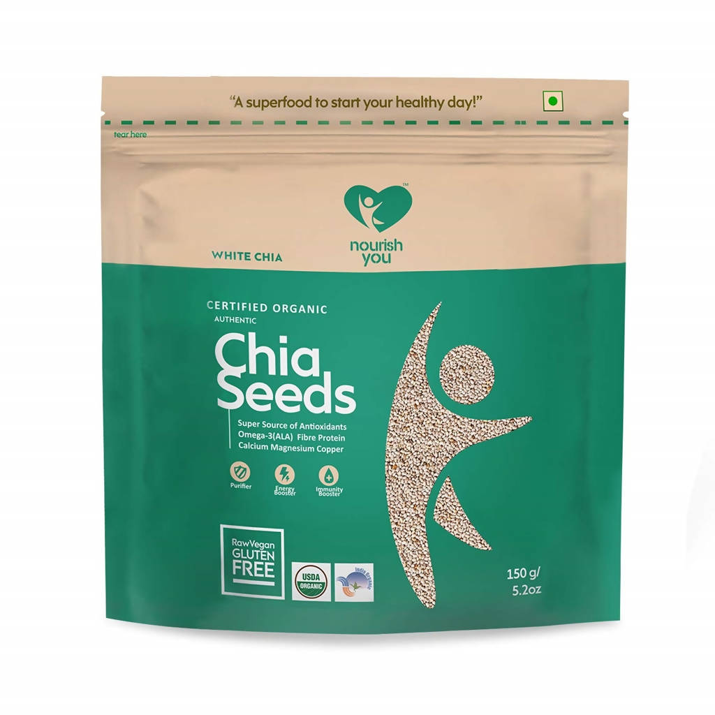 Nourish You Organic White Chia Seeds | Grocsy