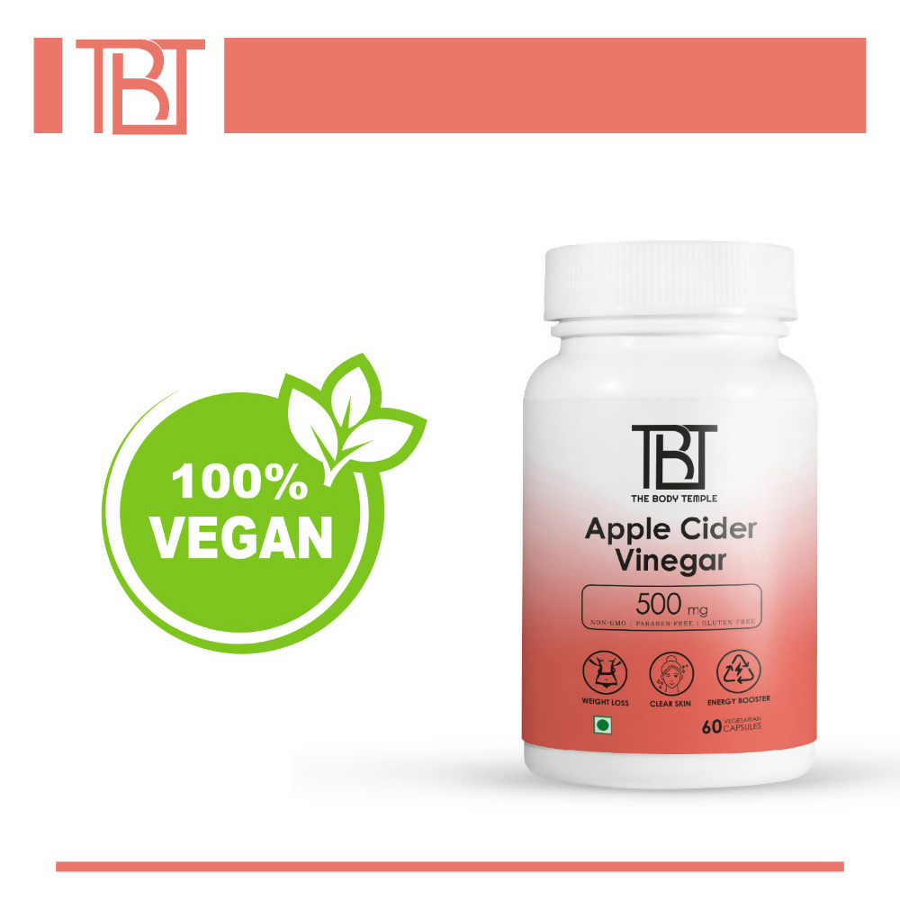 The Body Temple Apple Cider Vinegar 500mg Capsules | Grocsy