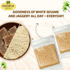 Dhampur Green Sesame Jaggery Chikki | Grocsy