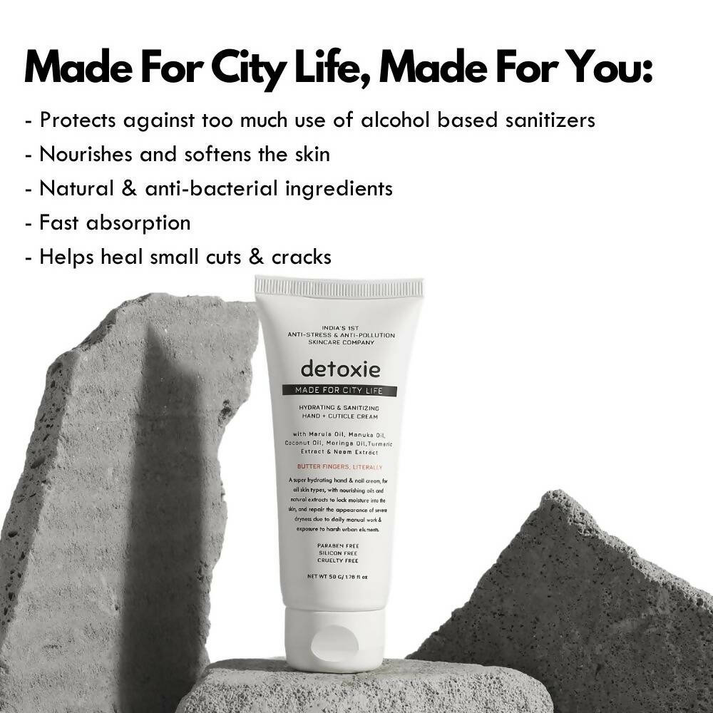 Detoxie Hydrating & Sanitizing Hand & Cuticle Cream | Grocsy