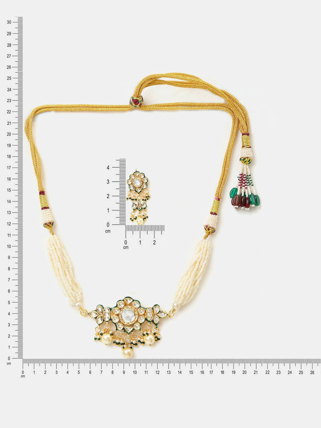Ruby Raang Floral Kundan Studded Jewellery Set | Grocsy