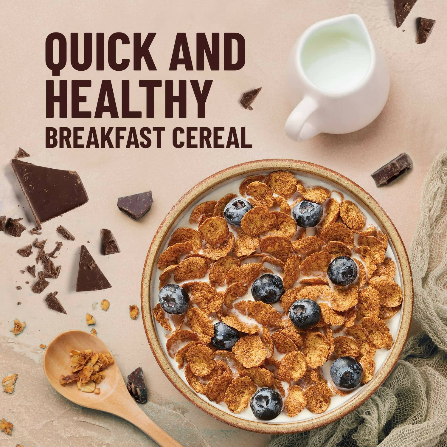 Mille Chocolate Buckwheat Breakfast Flakes | Grocsy