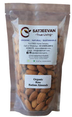 Satjeevan Organic Raw Badam Almonds | Grocsy