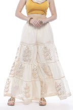 Mominos Fashion Cotton Off White Gotta Work Sharara For Girls | Grocsy