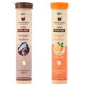 Upakarma Ayurveda Pure SJ Effervescent Tablets in 2 Unique Flavors (Pure SJ & Orange) Combo | Grocsy
