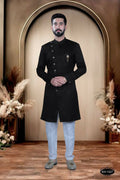 Joban Fashion Men's Black Satin Kurta with Pyjama | Grocsy