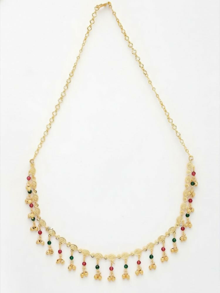 NVR Women Gold Plated Multicolour Minimal chain | Grocsy