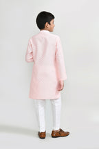 Joban Fashion Cotton Silk Peach Kurta With Straight Fit Pant | Grocsy