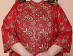 Miravan Women Floral Print Cotton Maroon Stitched Kurta Palazzo With Dupatta Set | Grocsy