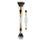 Bronson Professional 4 in 1 Travel Brush Foundation Brush, Powder Brush, Eyeshadow Brush, Flat Brush | Grocsy