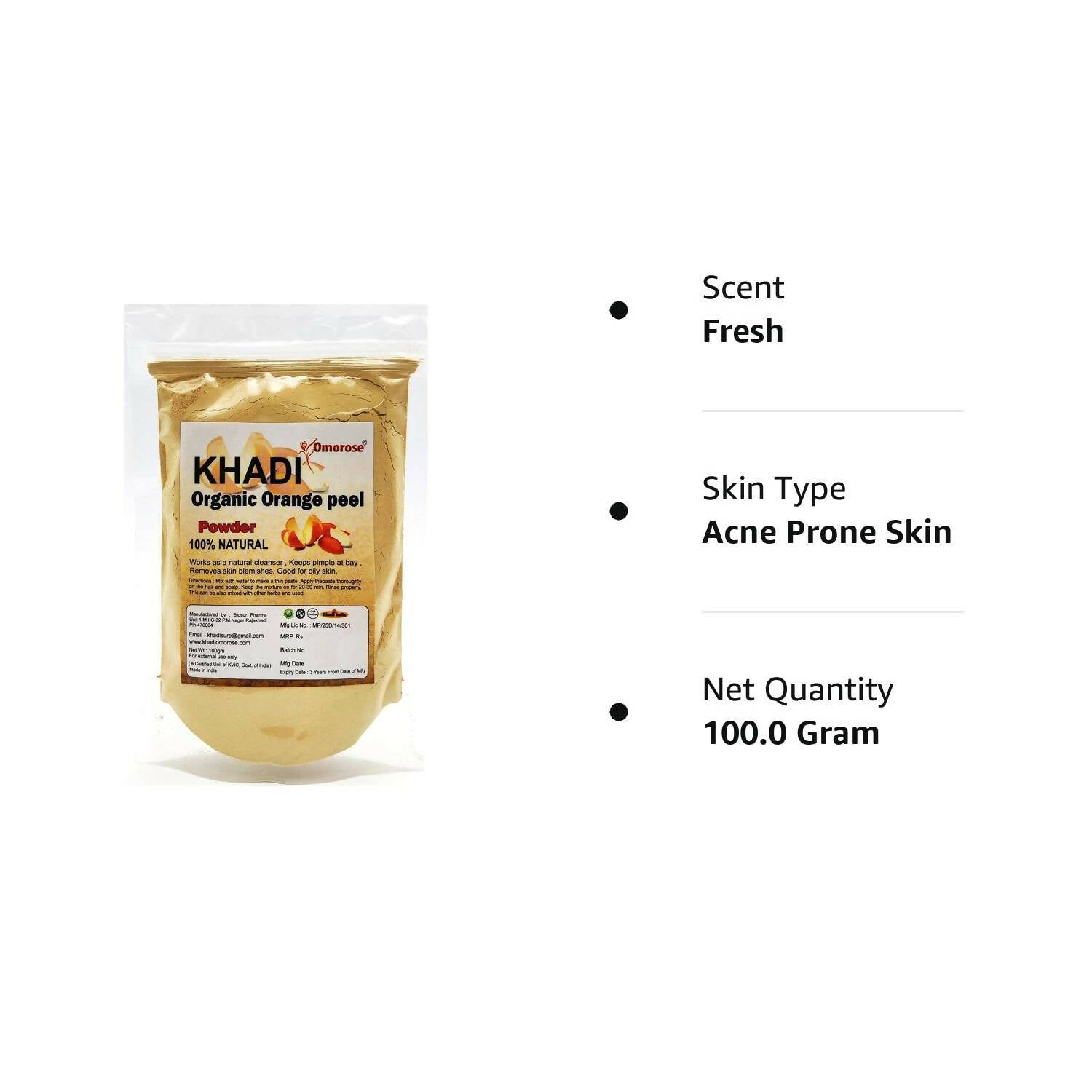 Khadi Omorose Orange Peel Powder | Grocsy