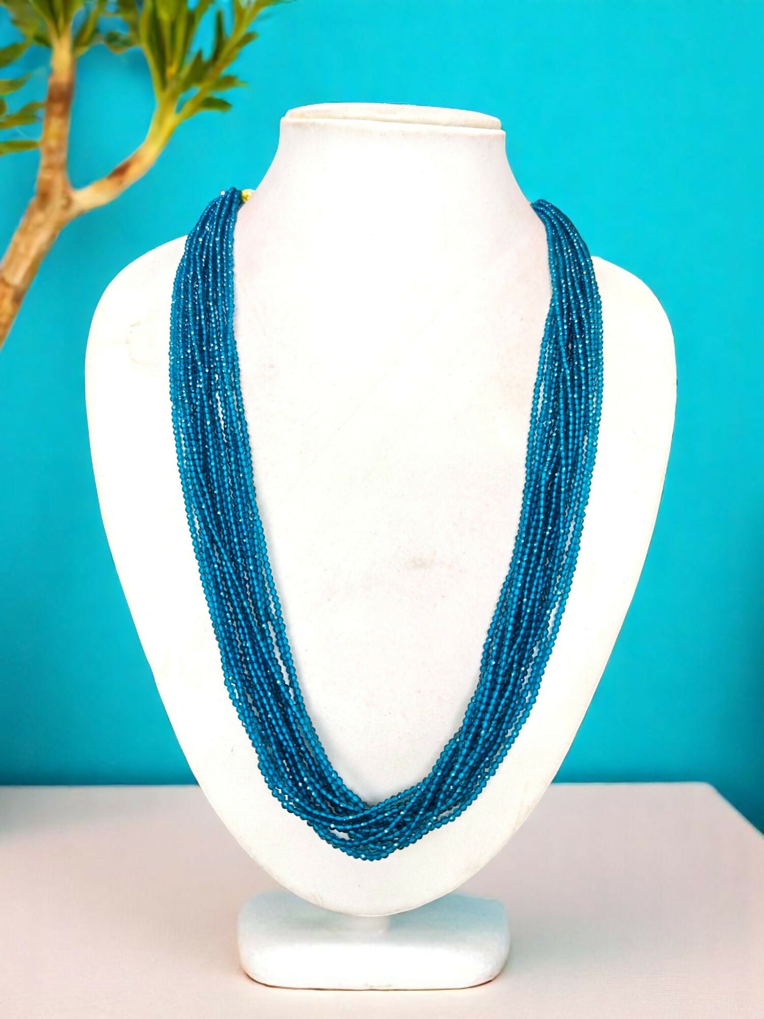 Inhanns Crystal Beads Luxe Edition – Multi-Layered Necklace - Sea Blue | Grocsy