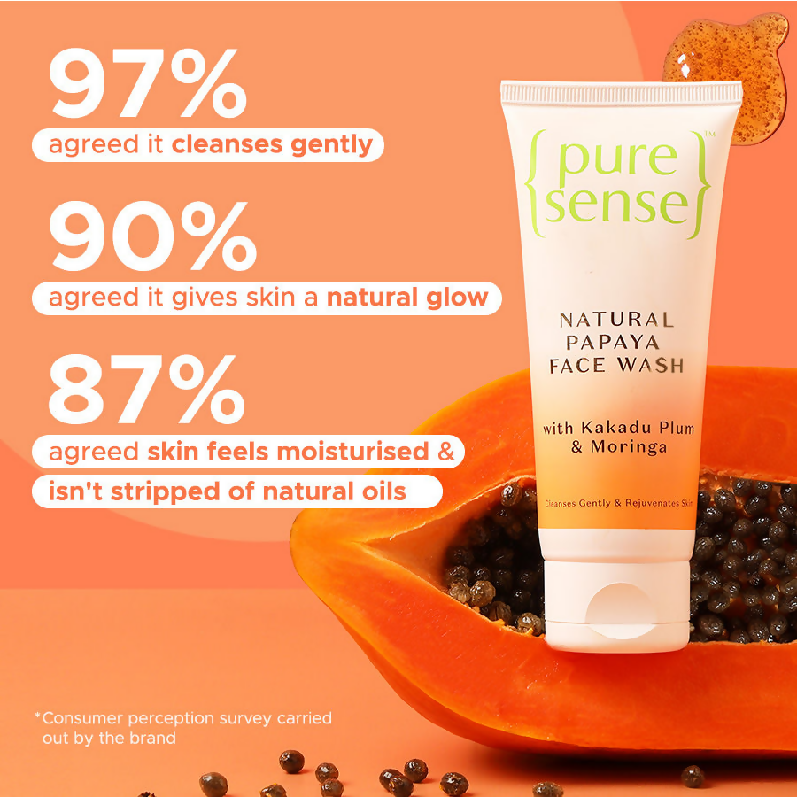 PureSense Natural Papaya Face Wash | Grocsy