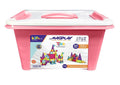 Kipa MagPlay Build A Castle 60 Pcs. Magnetic Tiles Set with Storage Container, Constructing and Creative Toy with Smart Outdoor BagPack for Kids | Grocsy