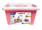 Kipa MagPlay Build A Castle 60 Pcs. Magnetic Tiles Set with Storage Container, Constructing and Creative Toy with Smart Outdoor BagPack for Kids | Grocsy