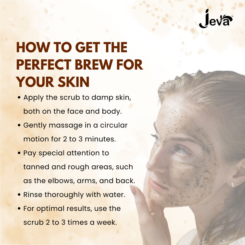 Jeva Coffee Face & Body Exfoliating Gel Scrub | Grocsy