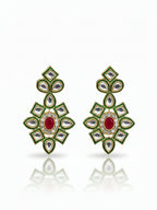 NVR Women Gold Plated White Kundan Jewellery Set | Grocsy
