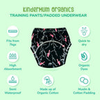 Kindermum Cotton Padded Pull Up Training Pants/ Padded Underwear For Kids Rugby Sparrow-Set of 2 Pcs | Grocsy