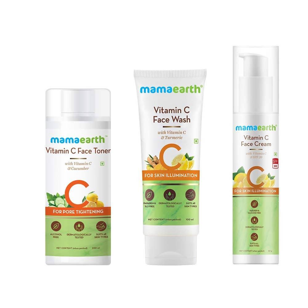 Mamaearth Vitamin C Skincare Regimen Kit | Grocsy