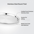 Vinod Stainless Steel Two Tone German Bogi Plate | Grocsy