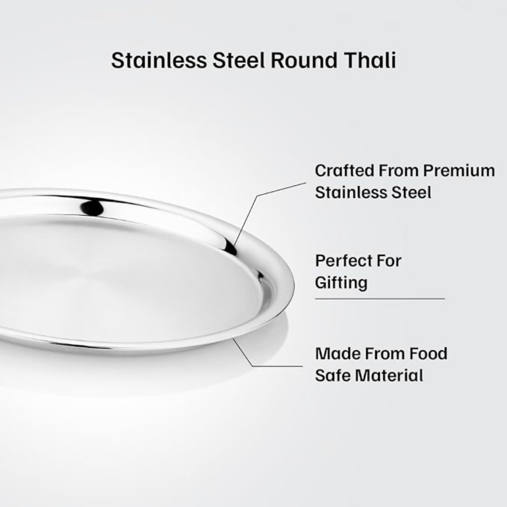 Vinod Stainless Steel Two Tone German Bogi Plate | Grocsy
