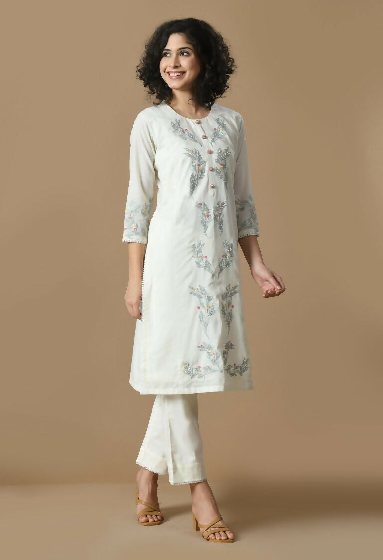 Joban Fashion White Cotton Kurta Set | Grocsy