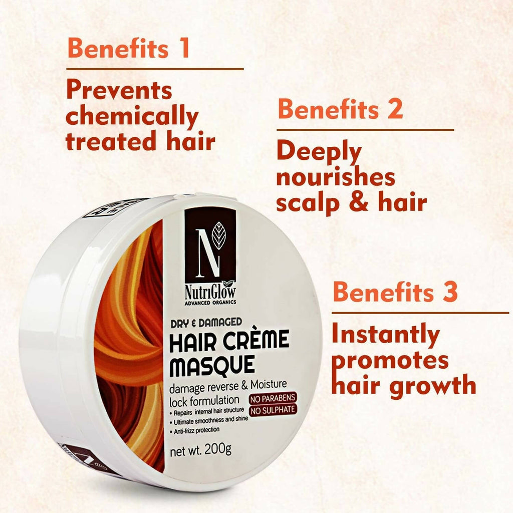 NutriGlow Advanced Organics Hair Crème Mask | Grocsy